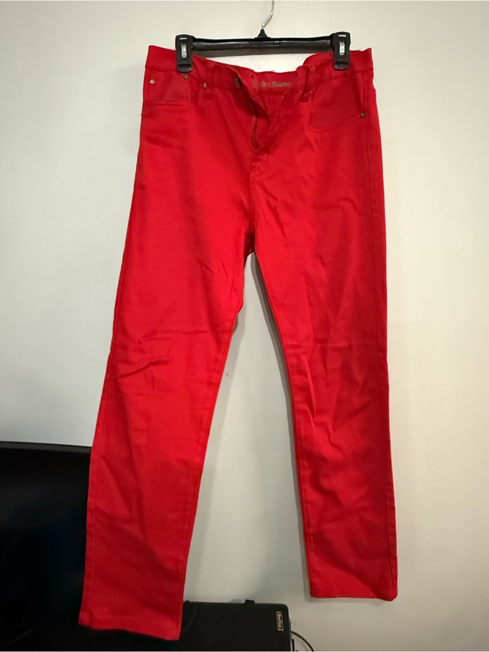 Slim Men's Bright Red Jeans - Classic Slim Fit